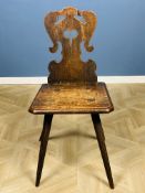 Early 19th century Swiss walnut Alpine chair