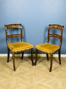 Pair of 19th century Dutch mahogany bat back chairs