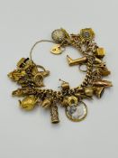 9ct gold charm bracelet