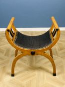 Early 20th century Continental X-frame stool