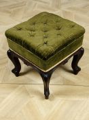 Victorian mahogany square stool