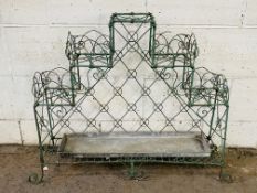 1920's metal wire work garden planter stand