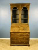 Georgian oak bureau bookcase