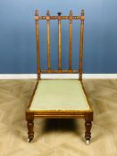 19th century satin birch low level chair