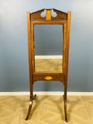 An Edwardian mahogany Georgian style cheval mirror
