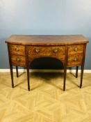 Georgian mahogany bow front sideboard