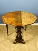 A Victorian burr walnut Sutherland table