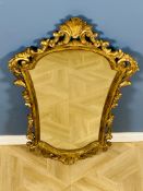 Antique style gilt wood mirror