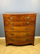 Victorian mahogany bow front chest of drawers