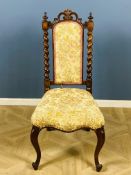 A Victorian upholstered hall chair