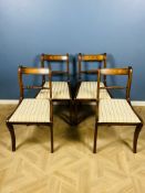 Set of four mahogany Regency style dining chairs