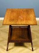 Walnut square cut occasional table