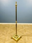 Mid-century brass and onyx standard lamp