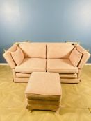 A contemporary upholstered Knoll drop end sofa