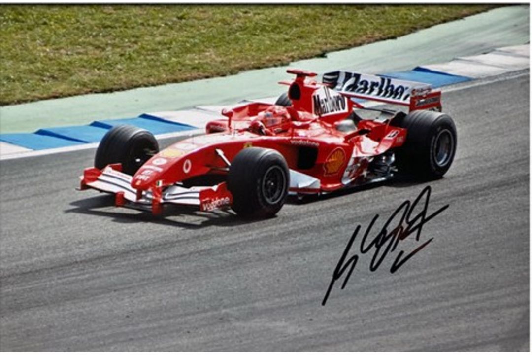 Michael Schumacher-Signed and Framed Photographic Display - Image 2 of 5
