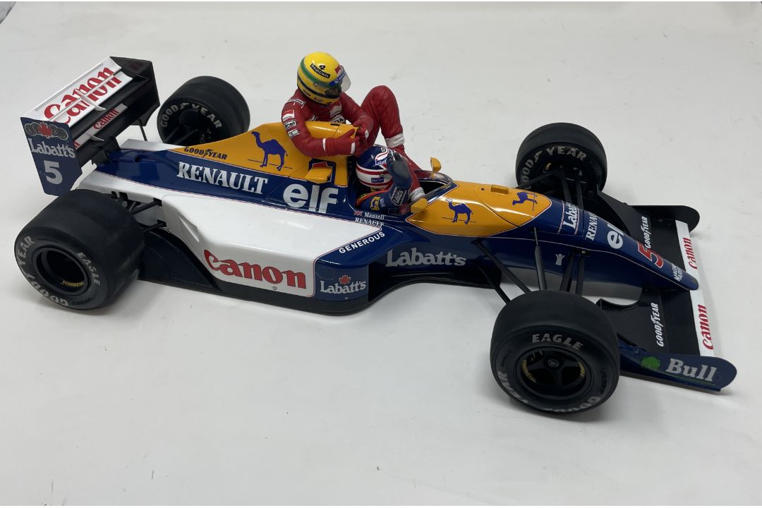 Taxi for Senna: 1:12th Scale Williams FW14 Model with a Plaque Signed By Nigel Mansell CBE - Image 5 of 5