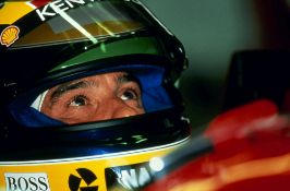 Large Ayrton Senna Cockpit Close-up Photographic Image in His McLaren, Adelaide 1993