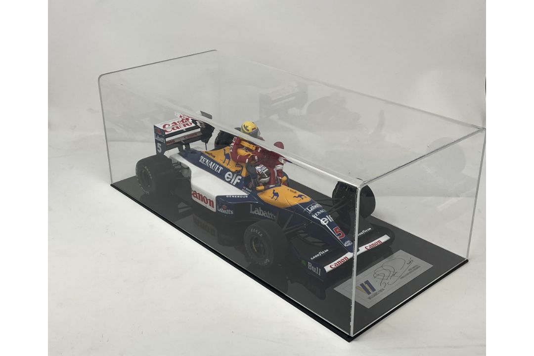 Taxi for Senna: 1:12th Scale Williams FW14 Model with a Plaque Signed By Nigel Mansell CBE - Image 4 of 5