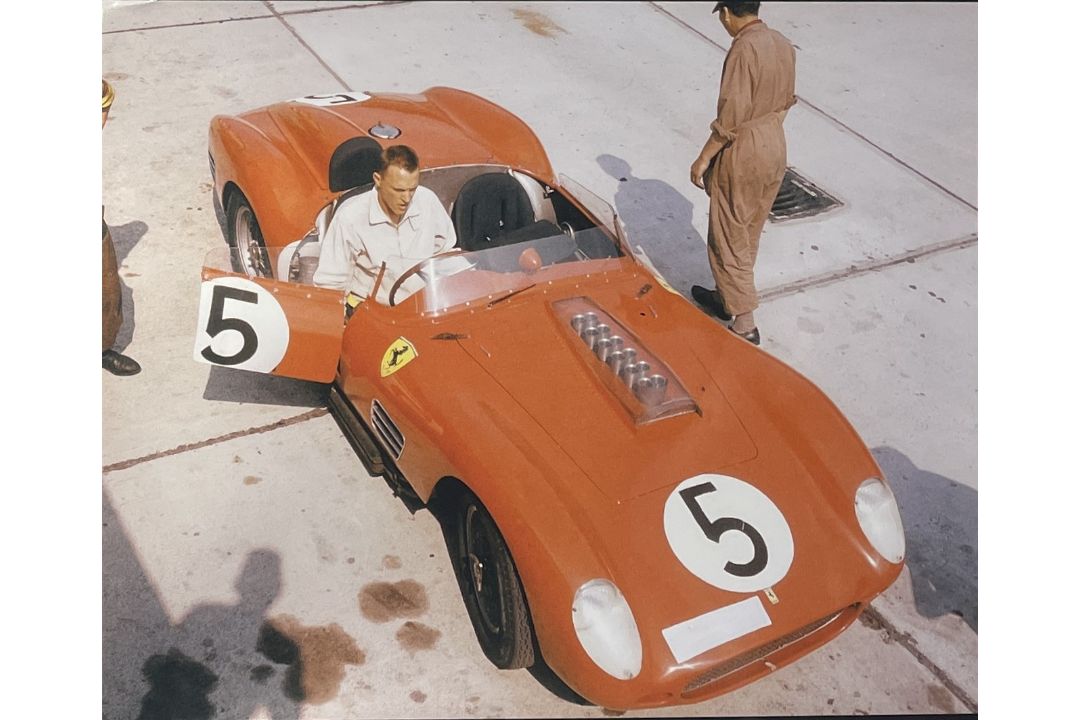 Five Large Original Ferrari Race Car Photographic Images from the 1950s, 1960s and 1970s - Image 2 of 5