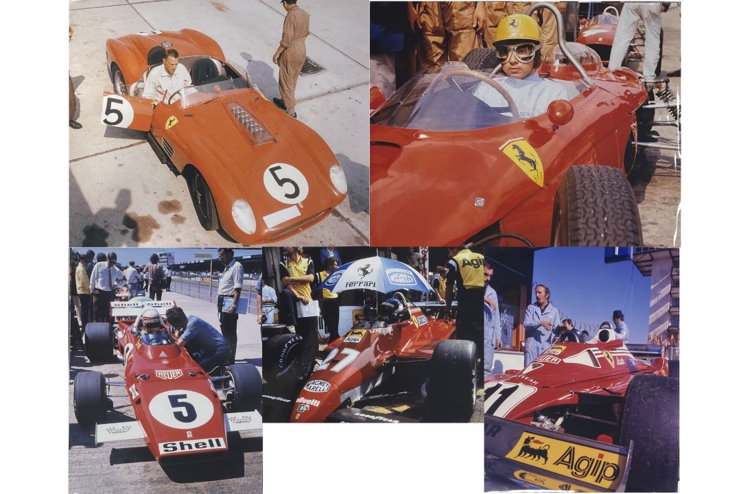 Five Large Original Ferrari Race Car Photographic Images from the 1950s, 1960s and 1970s - Image 1 of 5