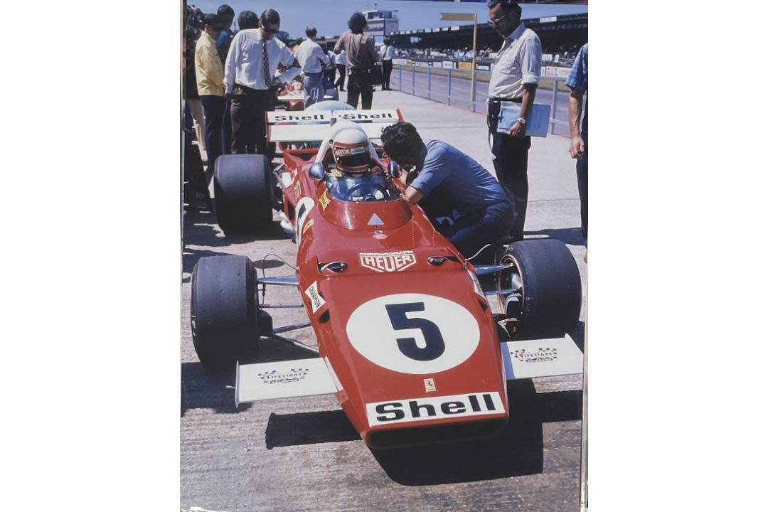 Five Large Original Ferrari Race Car Photographic Images from the 1950s, 1960s and 1970s - Image 4 of 5