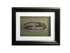 Framed and Mounted Land Rover Badge*