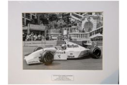 Ayrton Senna and his McLaren MP4/8 Monaco 1993 Black and White Photographic Image