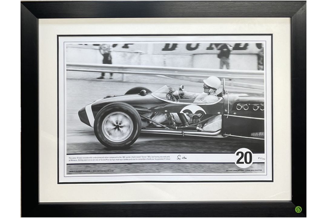 'Keeping Cool' - Sir Stirling Moss' Pedal Action Clear For All to See, 1961 Monaco - Image 1 of 2