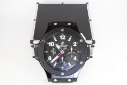 Rare Hublot Big Bang 'Ferrari' Dealership Wall Clock in Flight Case