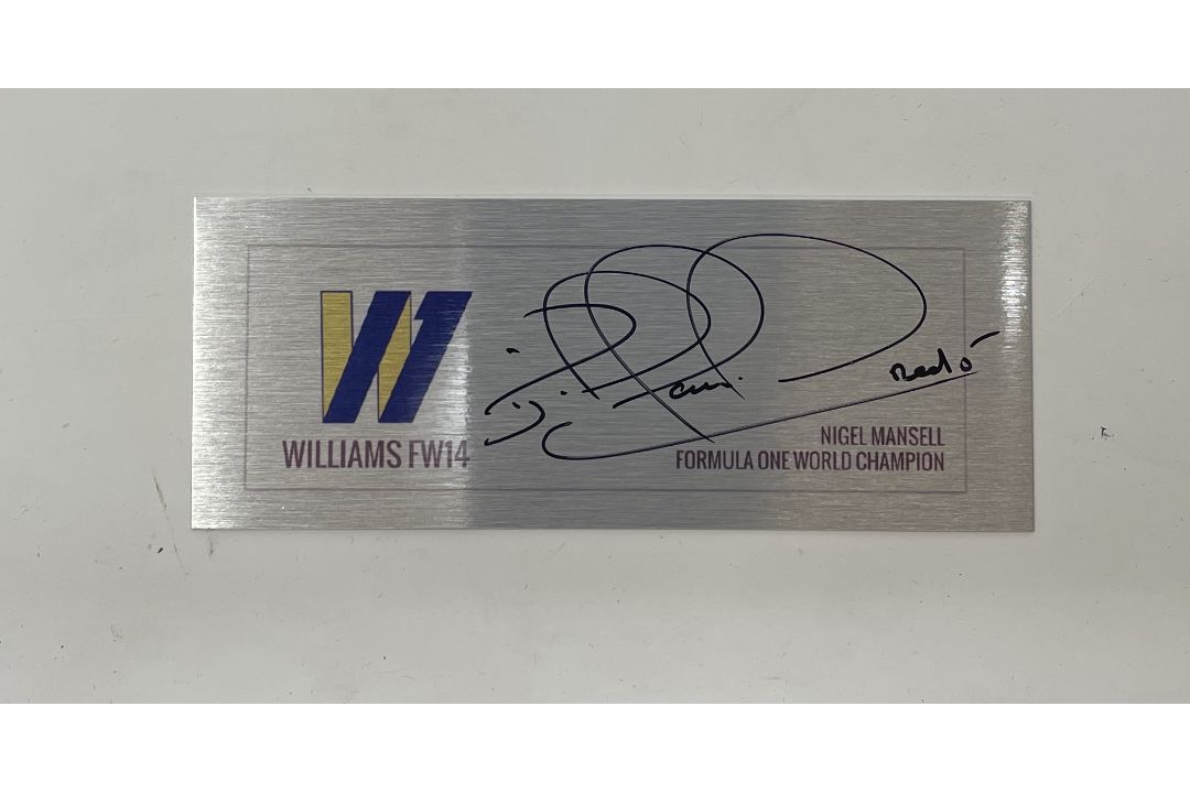 Taxi for Senna: 1:12th Scale Williams FW14 Model with a Plaque Signed By Nigel Mansell CBE - Image 3 of 5
