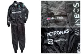 Sir Lewis Hamilton-Signed Replica Mercedes Race Suit
