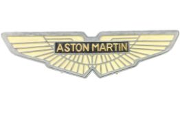 Large Cold Caste Aluminium Art-Deco Styled 'Aston Martin' Badge