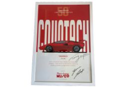 50th Anniversary Lamborghini Countach Multi-Signed Large Poster