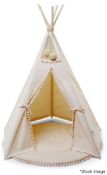 1 x MINI CAMP 'Pom-Pom' Children's Luxury Teepee and Mat Set - Original Price £195.00 - Sealed Boxed
