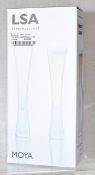 Set of 2 x LSA INTERNATIONAL 'Moya' Mouth Blown Champagne Flutes (170ml) - Original Price £45.95