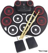 1 x ROCK JAM Roll Up Drum Kit - Bluetooth - New/Sealed - Original RRP £74.00