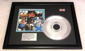 1 x Framed JIMMY HENDRIX Silver 7 Inch Vinyl Record - CROSSTOWN TRAFFIC