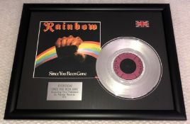 1 x Framed RAINBOW Silver 7 Inch Vinyl Record - SINCE YOU BEEN GONE