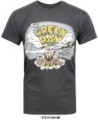 1 x GREEN DAY Official Merchandise Dookie Logo Short Sleeve Men's T-Shirt - Size: Large - Colour: