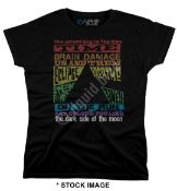 1 x PINK FLOYD Official Merchandise Dark Side Tracks Short Sleeve Ladies T-Shirt by Liquid Blue -