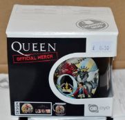 6 x Rock n Roll Themed Band Drinking Mugs - QUEEN A DAY AT THE RACES - Officially Licensed