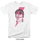 1 x DAVID BOWIE Aladdin Sane Logo Short Sleeve Men's T-Shirt by Gildan - Size: Extra Large - Colour: