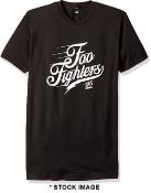 1 x FOO FIGHTERS 95' Logo Short Sleeve Men's T-Shirt by Tultek - Size: Extra Large - Colour: Black -