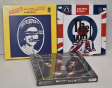 3 x Jigsaw Puzzles Featuring The Sex Pistols, Queen and The Who - Licensed Merchandise - RRP £60