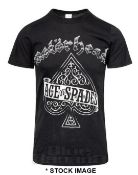 1 x MOTORHEAD Ace Of Spades Short Sleeve Men's T-Shirt by Gildan - Size: Large - Colour: Black - New