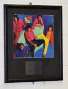 1 x Authentic ROLLING STONES Dirty Work Album Cover Signed By Jagger, Richards, Wood & Watts