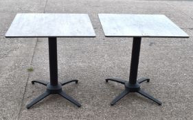 2 x Folding Tables Featuring NoRock Self Stabilising Bases and High Quality Tops with a Concrete