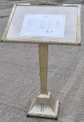 1 x CHRISTOPHER GUY Bespoke Opulent Hand-carved Lecturn Menu Stand