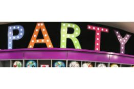 x HUGE Illuminated PARTY Sign - Approx 10ft in Length - Dimensions: H75 x W303 x D6cms