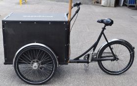 1 x Christiania Event Bike - Three Wheel Single Speed Bike with a Secure Box and Events Table
